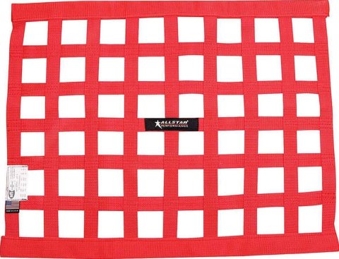 Allstar Performance Ribbon-Style Window Nets ALL10287 Net, Red, Polypropylene, Ribbon, Rectangle, 24 in. x 24 in. x 18 in., Each