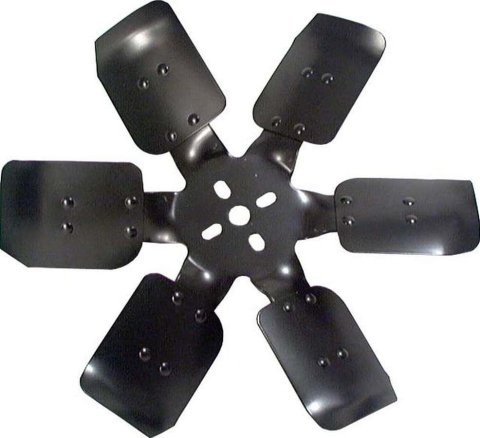 Allstar Performance 6-Blade Fans ALL30096 Fan Blade, Aluminum, Black, 15 in. Diameter, 5/8 in. Pilot, Each