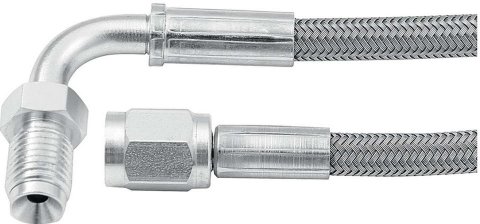 Allstar Performance Braided Steel Lines ALL46332-36 Brake Hoses, Individual, Brake Lines, Assembled, -3 AN Size, Stainless Outer, 36 in. Length, Each