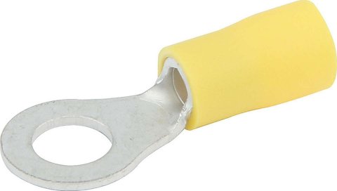Allstar Performance Terminal Connectors ALL76054 Electrical Wiring Connectors, Tin Plated Copper, 1/4 in. Stud Ring, Male, PVC Insulated, 10-12 Gauge, Set of 20