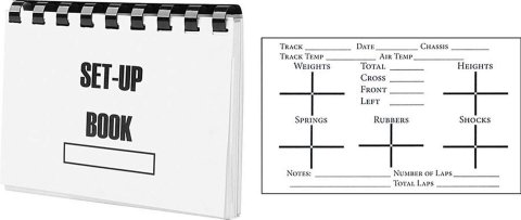 Allstar Performance Reference Books ALL043 Track important chassis settings with this 4 in x 5 in pocket size spiral bound book. Each