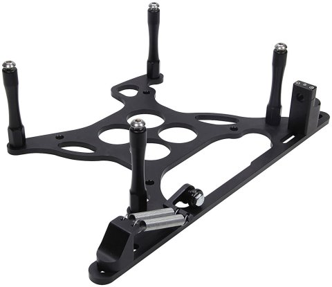 Allstar Performance Hood Scoop Tray Mounts ALL54302 Mounting Kits, Mount, 4150, Billet Aluminum, Black Anodized, Each
