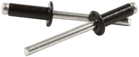 Allstar Performance Small Head Rivets ALL18128 Rivets, Blind Rivets, 3/16 in. Rivet, 3/8 in. Head, Aluminum, Black, Set of 250