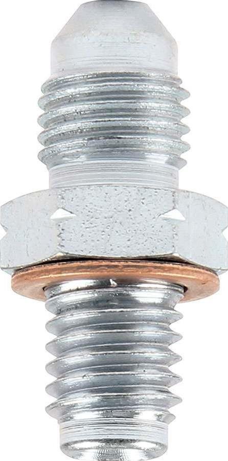 Allstar Performance Brake Fittings ALL50036 Adapter Fittings, Steel, -4 AN to 10mm-1.50, Caliper, Includes Crush Washer, Straight, Pair