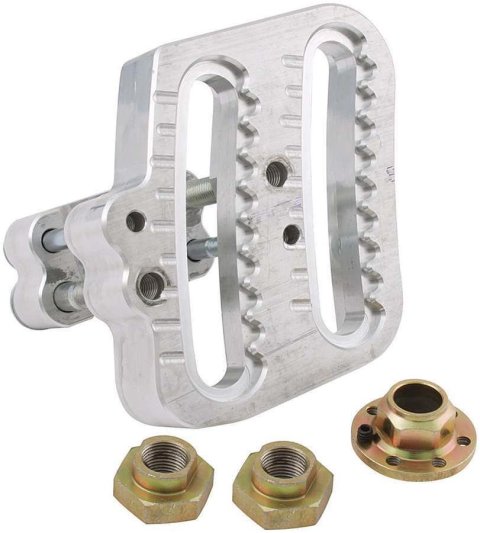 Allstar Performance Double-Sided Panhard Bar Mounts ALL60247 Mount, Double-Sided, Aluminum, Natural, Each