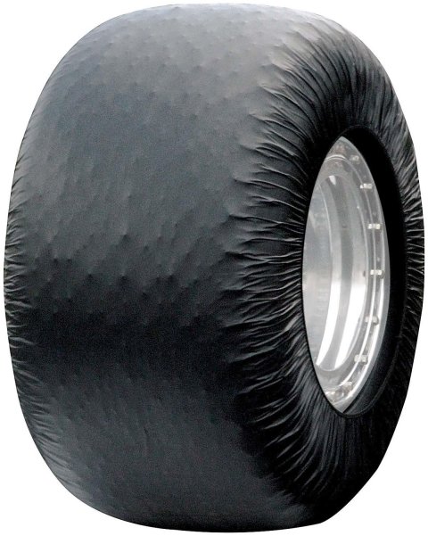 Allstar Performance Easy Wrap Tire Covers ALL44223 Covers, Wrap, Race Cover Style, Wraparound, Plastic, Black, 93.00 - 96.00 in. Diameter, Set of 4