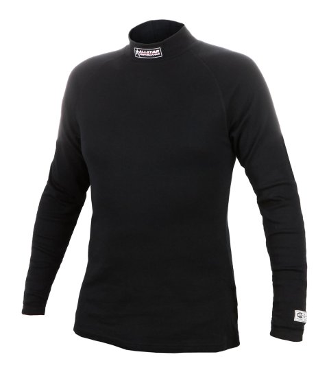 Allstar Performance Fire Retardant Underwear Shirts ALL926115 Top SFI 3.3 FR Black X-Large