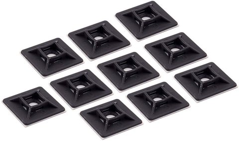 Allstar Performance Wire Tie Bases ALL14117 Zip Mounts, Bases, Nylon, 1.125 in. x 1.125 in., Set of 10