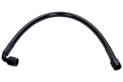Allstar Performance Coated Stainless Steel Lines ALL48466-24 AN Hose Assemblies, Lines, -6 AN Size and Ends, Straight Female Threads End/90 degree Female Threads End, 24 in. Length, Each