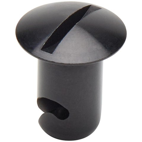 Allstar Performance Oval Head Button Fasteners ALL19231 Quick Fasteners, Fasteners, Slotted Head, Steel, Black, 0.44 in. Shank Diameter, 0.55 in. Shank Length, Set of 10