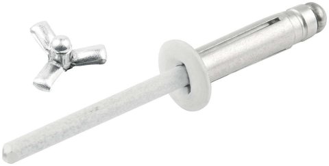 Allstar Performance Tri-Fold Rivets ALL18080 Blind Rivet, Tri-Fold, Aluminum, White, 3/16 in. Diameter, 0.125 to 0.375 in. Range, Set of 250