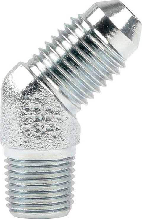 Allstar Performance Brake Fittings ALL50011 Adapter Fittings, Steel, -4 AN to 1/8 in. NPT, 45 Degree, Each