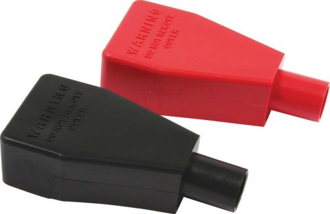 Allstar Performance Battery Terminal Covers ALL76150 Covers, Top Post, Red, Black, Pair
