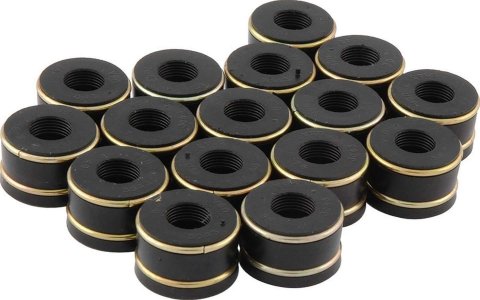 Allstar Performance High Umbrella Valve Seals ALL90235 Stem Seals, Rubber, .675 in. Outside Diameter, 11/32 in. Stem, Set of 16