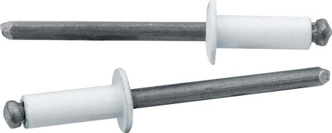 Allstar Performance Small Head Rivets ALL18114 Rivets, Blind Rivets, 3/16 in. Rivet, 3/8 in. Head, Aluminum/Steel, White, Set of 250