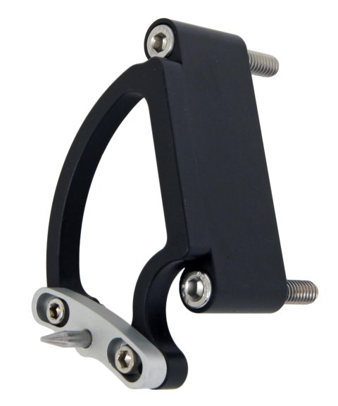 Allstar Performance Adjustable Timing Pointers ALL90022 Pointer, Billet Aluminum, Black Anodized, Adjustable, 7 in. Balancer, Chevy, Big Block, Each