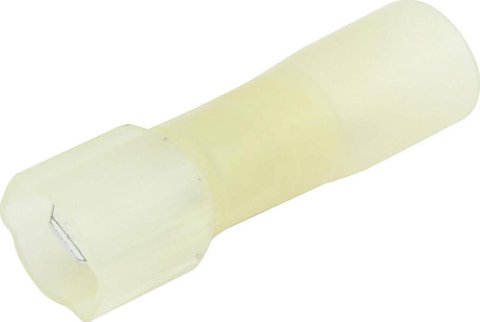 Allstar Performance Terminal Connectors ALL76087 Electrical Wiring Connectors, Tin Plated Copper, 1/4 in. Stud Spade with Shrink Sleeve, Male, 10-12 Gauge, Set of 10