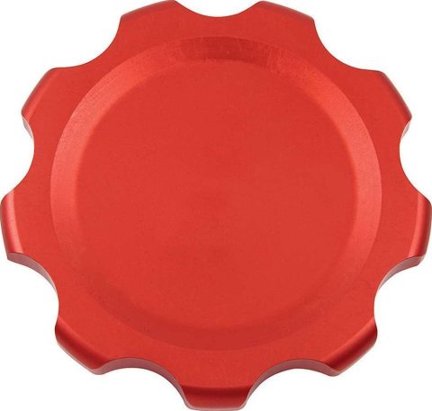 Allstar Performance Fuel Cell Caps ALL40135 Cap, for Raised Neck Billet Aluminum Cap Flange, 12-Bolt JAZ/RCI Style or 6-Bolt JAZ Style, 3 in.-12 Thread, Twist-On, Red, Each