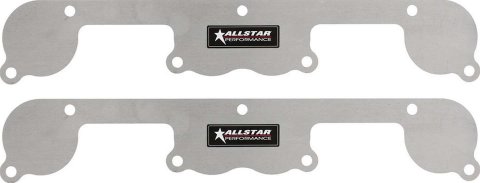 Allstar Performance Exhaust Block-Off Plates ALL34214 Block Off Plate, Aluminum, Exhaust, Chevy, Small Block, Spread Port, Pair