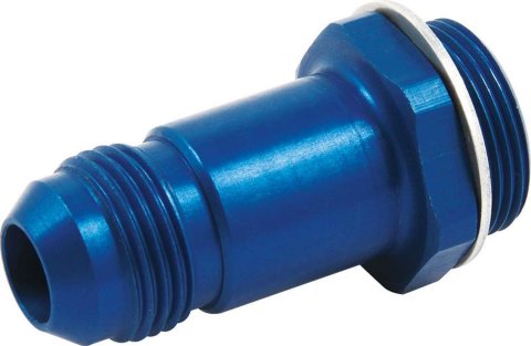 Allstar Performance Aluminum Carburetor Fittings ALL50904 Inlet Fitting, Aluminum, Blue Anodized, 7/8-20 in. Male Threads, -8 AN Male Threads, Holley, Each