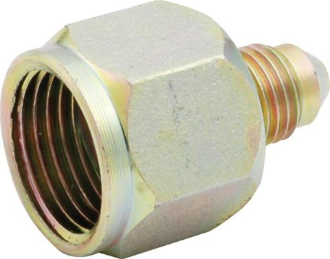 Allstar Performance Reducers ALL99042 Fittings and Adapters, Reducers, Straight, Steel, Zinc Color, -4 AN Male AN, -8 AN Female AN, Each