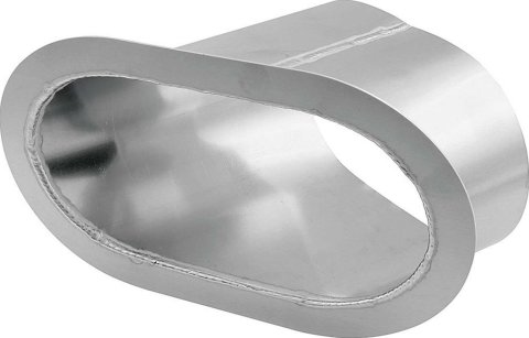 Allstar Performance Exhaust Shields ALL34182 Shield, Aluminum, Natural, Exits At 55 degree Angle To Body, Accepts Dual 3.50 in. Pipes, Each