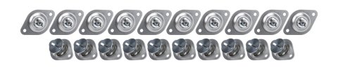Allstar Performance Flush Head Self-Ejecting Button Fasteners ALL18996 Quick Fasteners, Complete Fastener, Steel, Cadmium Plated, Self-Ejecting, Slotted, 0.450 in., Set of 10