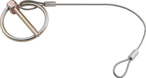 Allstar Performance Replacement Hood Pin Clips ALL18462 Components, Torsion Clip, Steel, Natural, 3/16 in. Clip Includes 10 in. Steel Braided Lanyard, Each