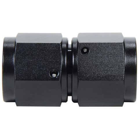 Allstar Performance AN Flare Adapter Fittings ALL49702 Fitting, Adapter, Union, Aluminum, Black Anodized, Straight, Swivel, -6 AN, Female Threads, Each