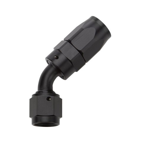 Allstar Performance Hose Ends ALL49334 Fitting, End, 45 Degree, -10 AN to -10 AN Female, Aluminum, Black, Each