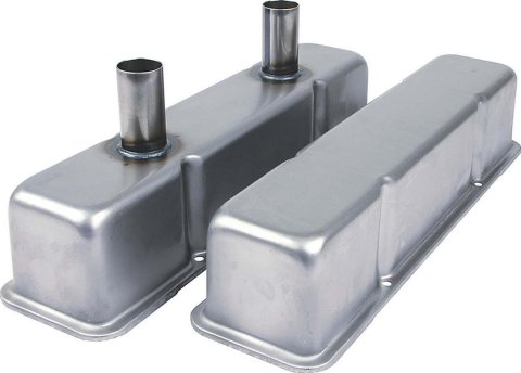 Allstar Performance Steel Valve Covers ALL26143 Covers, Circle Track, Tall, Steel, Natural, Plain, Chevy, Small Block, Pair