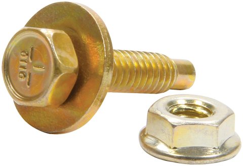 Allstar Performance Body Bolt Kits ALL18561 Bolts, Mount Type, Steel, Gold Anodized, 1/4 in.-20 Thread, 1 1/8 in. UHL, Set of 10