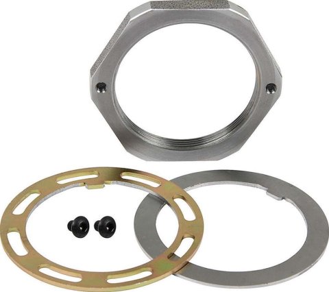 Allstar Performance Spindle Nut Kits ALL72173 Kit, Steel, Nut, Lock Ring, Retainer, Two Locking Screws, Kit