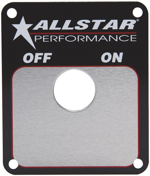 Allstar Performance Battery Disconnect Switch Components ALL80129 Replacement Components, Panel, Aluminum, Black/Red/White, 3/16 in. Mounting Holes, 3/4 in. Mount Hole, Each