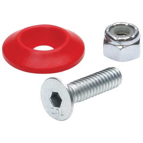 Allstar Performance Countersunk Bolt Kits ALL18682-50 Body Fasteners, Plastic Kit 1/4 in x 1 in, Red