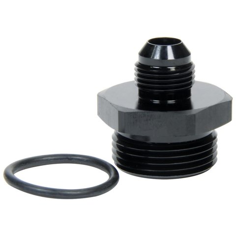 Allstar Performance AN Flare Adapter Fittings ALL49845 and Adapters, Fittings, Straight, Aluminum, Black, -8 Male AN, -16 Male Straight Cut O-ring, Each