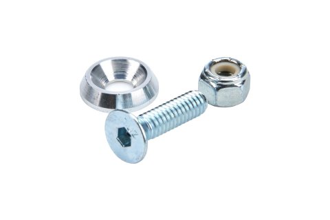 Allstar Performance Countersunk Bolt Kits ALL18628-50 Kit 1/4 in x 1 in, Clear
