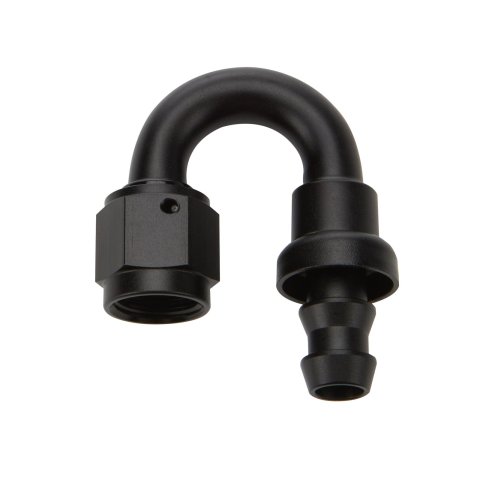 Allstar Performance Hose Ends ALL49483 End Pushlock Black Aluminum 180 Deg Elbow -8