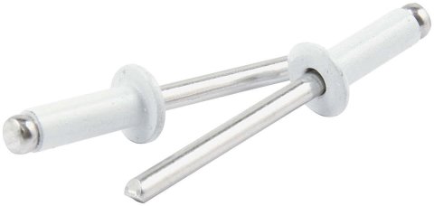 Allstar Performance Small Head Rivets ALL18116 Rivets, Blind Rivets, 3/16 in. Rivet, 3/8 in. Head, Aluminum, White, Set of 250
