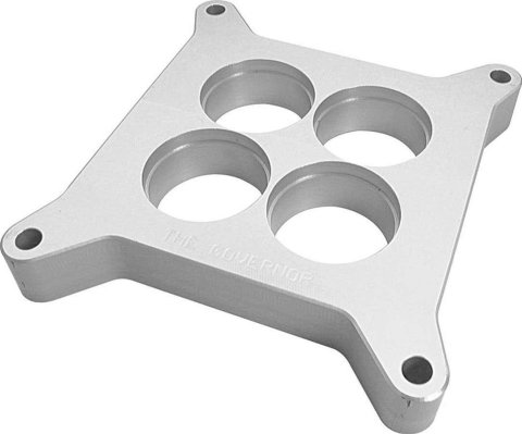 Allstar Performance Adjustable Base Plates ALL26180 Carburetor Plate, Adjustable, 4-hole, 0.500 in. Thickness, Aluminum, Natural, 4-barrel Square Bore, Each