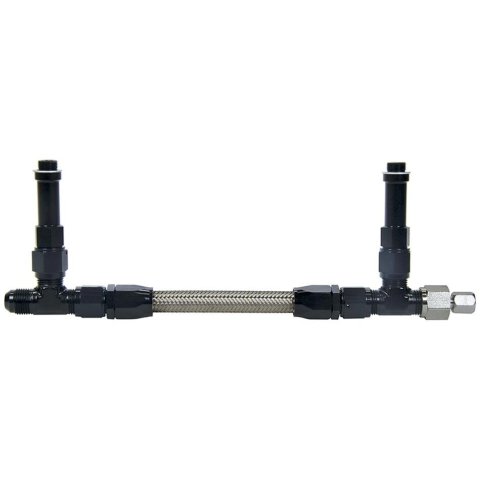 Allstar Performance Fuel Lines ALL26167 Line, Braided Stainless Steel, Aluminum, Black, -8 AN Inlet, 9/16-24 in. Bowl Threads, Each