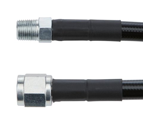 Allstar Performance AN Hose Assemblies ALL48445-21 #4 Coated Braided Line -4 Straight / 1/8" NPT Steel Ends 21"