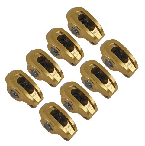 COMP Cams Ultra Gold ARC Series Aluminum Rocker Arms 19005-8 Arms, Gold, 7/16 in.Stud Mount, Full Roller, Aluminum, 1.6 Ratio, Chevy, Small Block, Set of 8