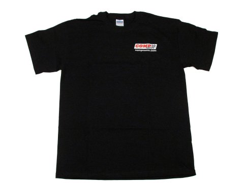 COMP Cams T-Shirts C1020-L T-Shirt, Short Sleeve, Cotton, Black, Comp Logo, Men's Large, Each