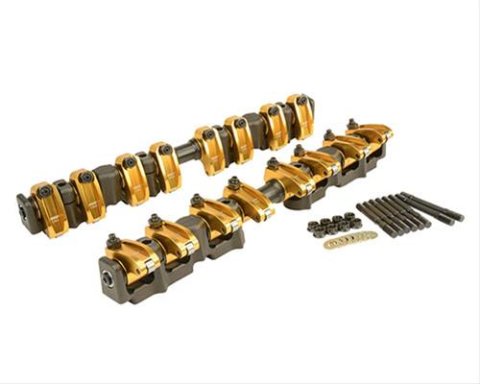 COMP Cams Ultra Gold ARC Series Aluminum Rocker Arms 19046 Arms, Gold, Shaft Mount, 1.76 Ratio, Full Roller, Aluminum, Anodized, Ford, Big Block FE, Kit