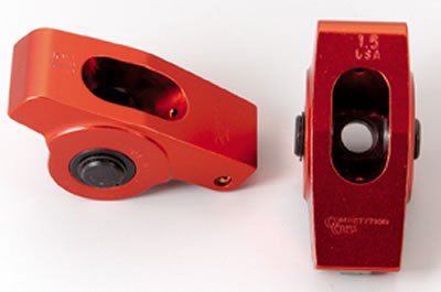 COMP Cams Aluminum Roller Rocker Arms 1071-16 Arms, Shaft Mount, 1.5 Ratio, Aluminum, Rockers, Red, Mopar, Big Block, Set of 16