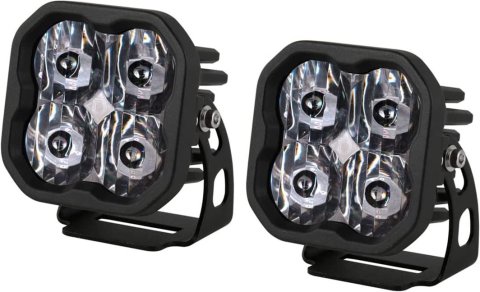 Diode Dynamics SS3 LED Pods DD6120P Auxiliary Lights, Pods, Sport, Driving, Black, Clear Lens, 12 V, 14.5 Watts, Pair