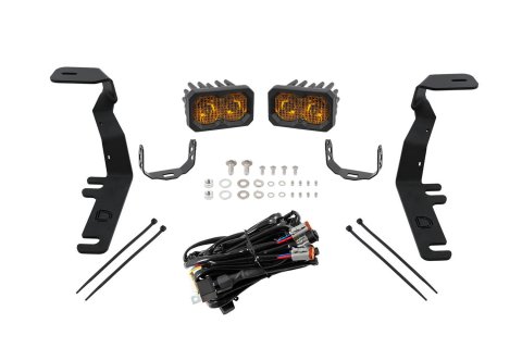 Diode Dynamics - Light Bars, Pods and Fog Lights for 2015-2020 F-150 DD6574 LED Light, Stage Series 2in LED Ditch Kit Ford F-150/Raptor Pro Yellow Combo