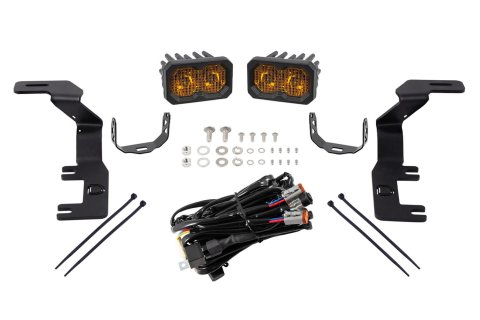 Diode Dynamics - Light Bars, Pods and Fog Lights for 2015-2022 CANYON, 2015-2021 COLORADO DD6651 LED Light, Stage Series 2in LED Ditch Kit Colorado/Canyon Sport Yellow Combo