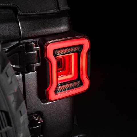Diode Dynamics Taillight Assemblies FL0013 2018-2024 Jeep Wrangler LED Tail Lights Red (pair)